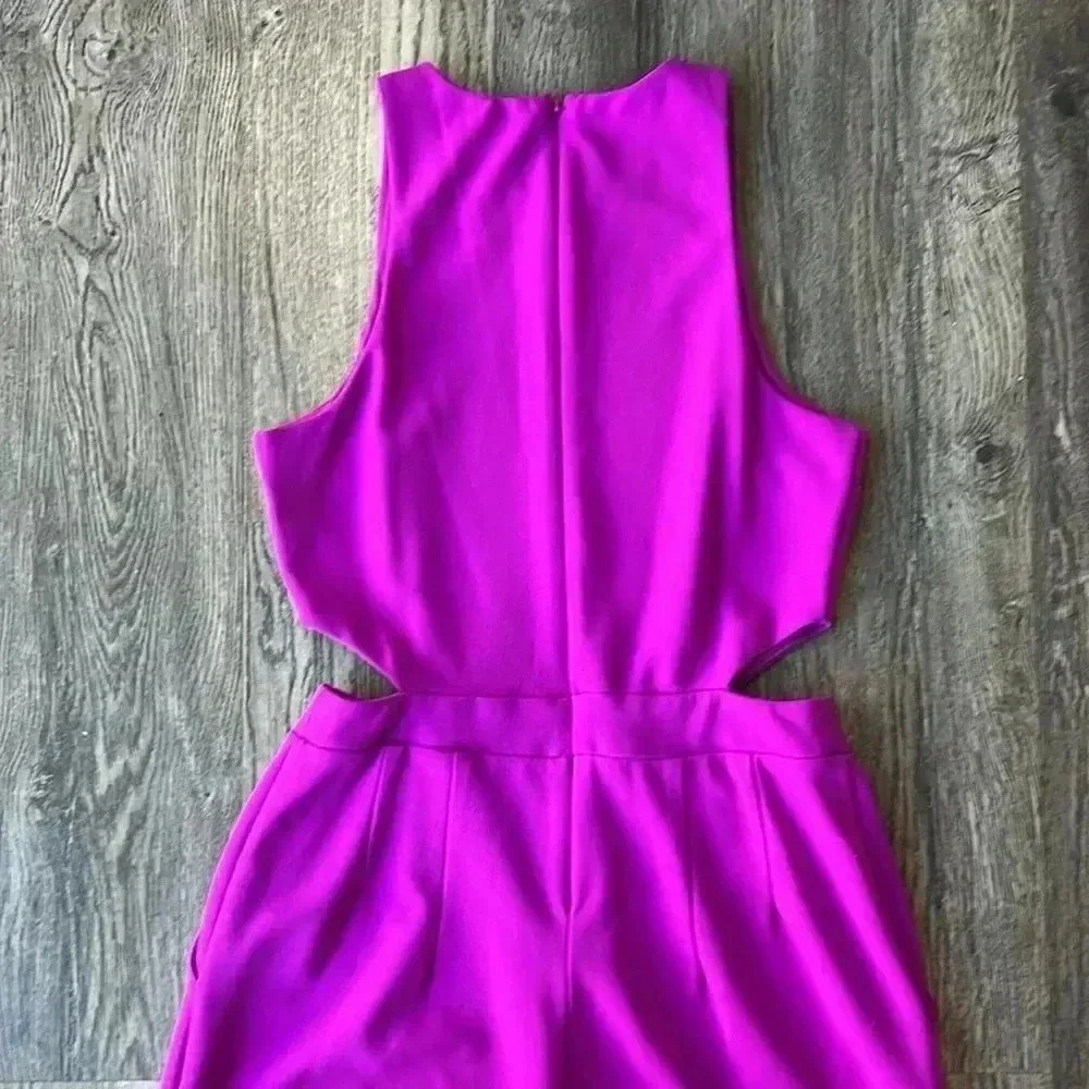 Express Jumpsuit Pink Cut Out Side Jumpsuit Size Small Sleeveless Womens - Picture 12 of 13